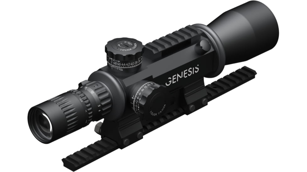 March Scopes 4X-40X52mm Tactical Turret Rifle Scope, FML-TR1 Reticle, With Illumination, Black, D40V52GFIML10 FML-TR1