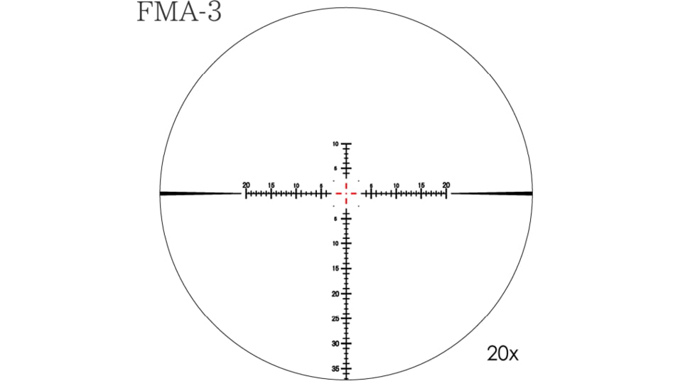 March Scopes 6-60x56mm Tactical Turret Rifle Scope, First Focal Plane, FMA-3 Reticle, Black, D60V56GFIMAFMA-3 Reticle