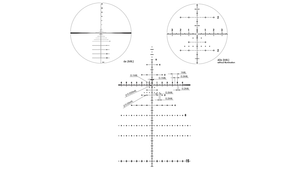 March Scopes 6X-60X56mm Tactical Turret Rifle Scope, FML-MT Reticle, Black, D60V56GFML10 FML-MT