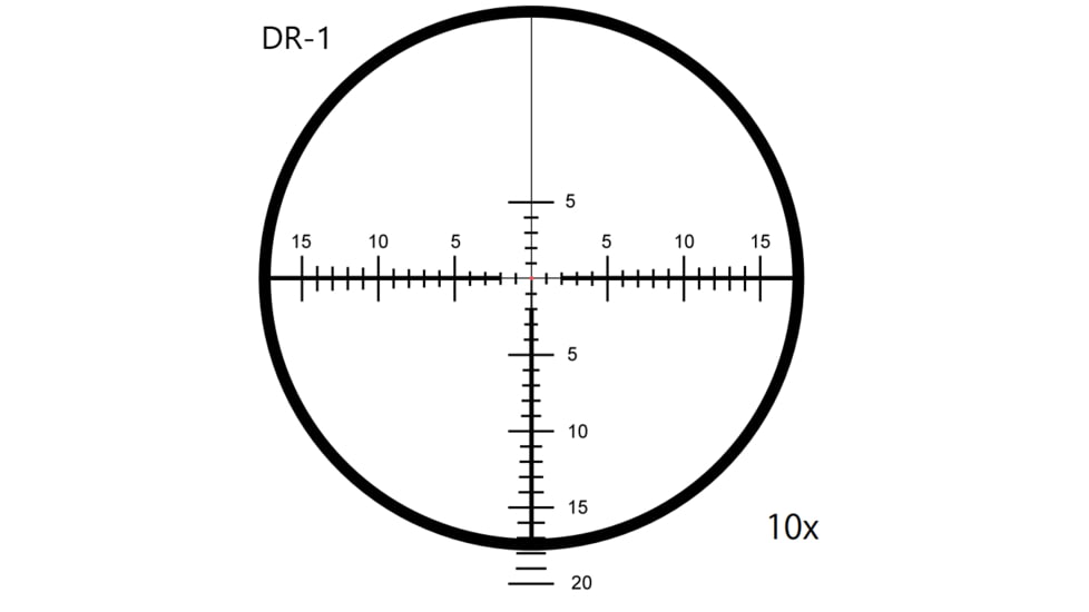 March Scopes Tactical Turret Rifle Scope, 1-10x24mm, 30mm tube, DR-1 Reticle, w/6-level Illumination, w/Custom Unimount, Black, NSN None, D10SV24FIML-P DR-1 Reticle