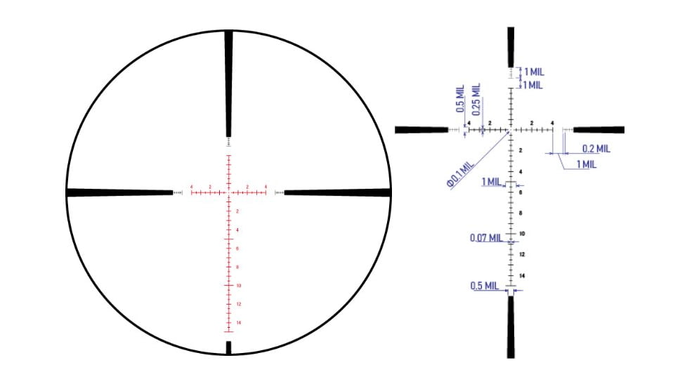 March Scopes Normal Turrets 3-24x52mm Rifle Scope, 30mm Tube, First Focal Plane, FML-1 Reticle, MIL, Black, D24V52FIMLNFML-1 Reticle