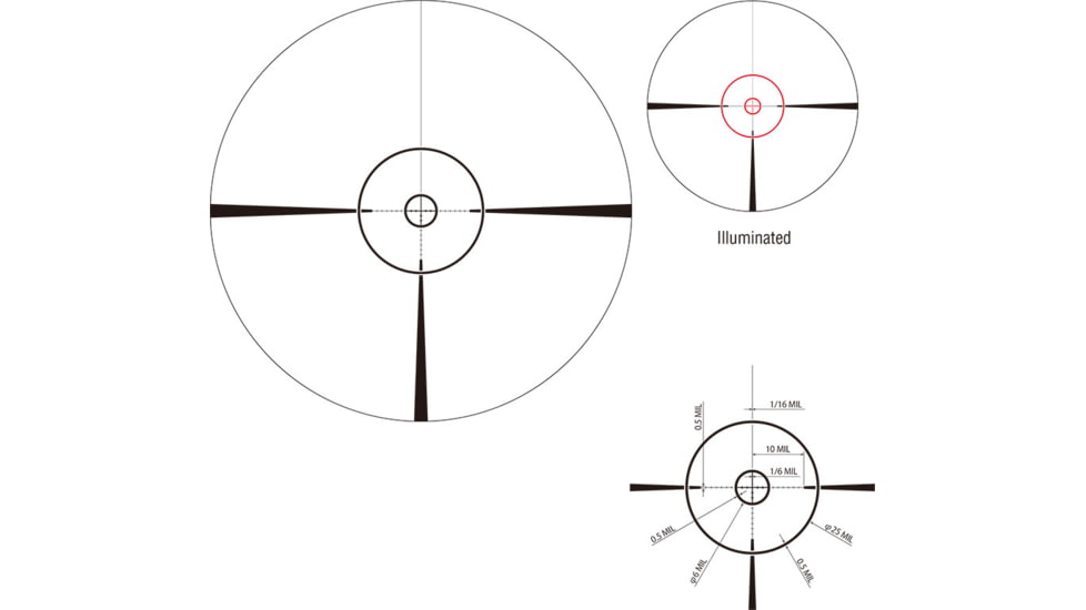 March Scopes Tactical Turret 1x-10x24mm Shorty Rifle Scope With Custom Unimount, 30mm Tube, First Focal Plane, FMC-2 Reticle, Black, D10SV24FIML-P (FMC-2 Reticle)