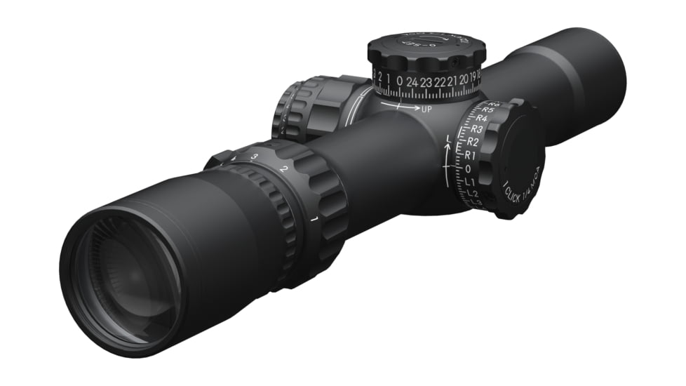 March Scopes Tactical Turret 1-10x24mm Rifle Scopes, 30mm Tube, Second Focal Plane, Black, D10V24TIFD-1 Reticle