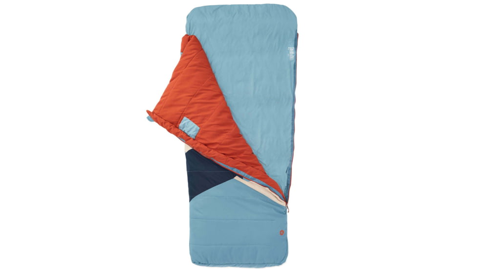 Marmot Idlewild 30 Sleeping Bags, Cascade Blue/Picante, Left Zip, Long, 37280-3176-LZ
