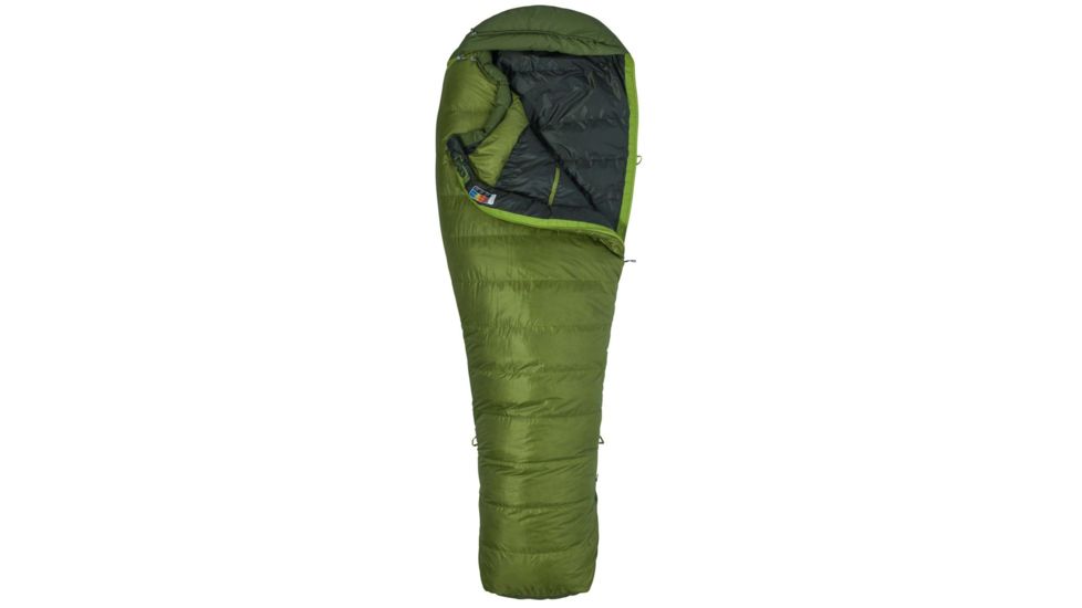 Marmot Never Winter Sleeping Bag, Cilantro/Tree Green, Regular, Right Zip, 29830-4969-RZ