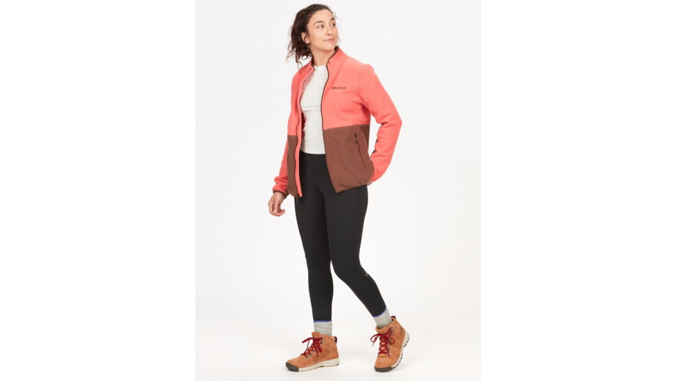 Marmot Rocklin Full Zip Jacket - Womens, Grapefruit/Pinecone, Medium, M12402-22519-M