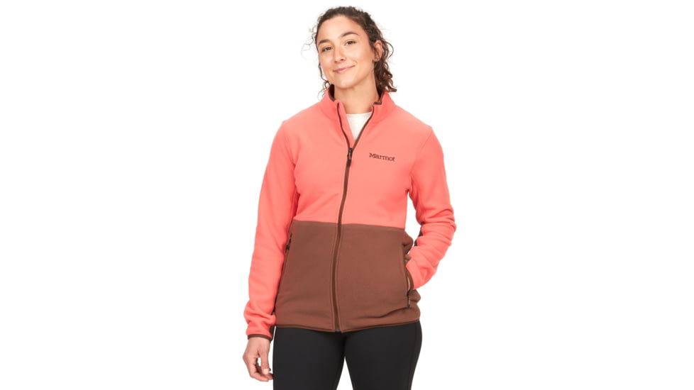 Marmot Rocklin Full Zip Jacket - Womens, Grapefruit/Pinecone, Medium, M12402-22519-M