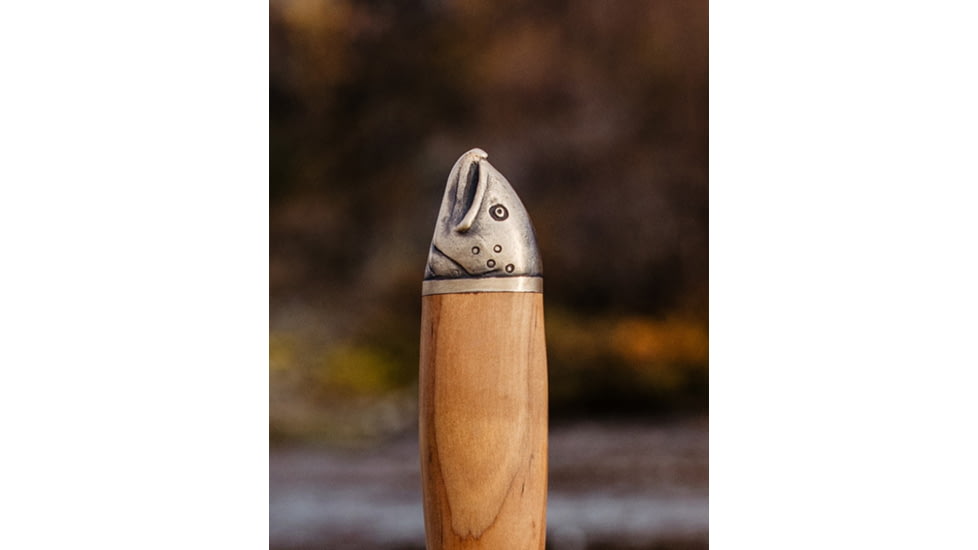 Marttiini Salmon Fillet Fixed Blade Knife, 7.4in, X46Cr13, Finnish Heat-Treated Curly Birch, 552017