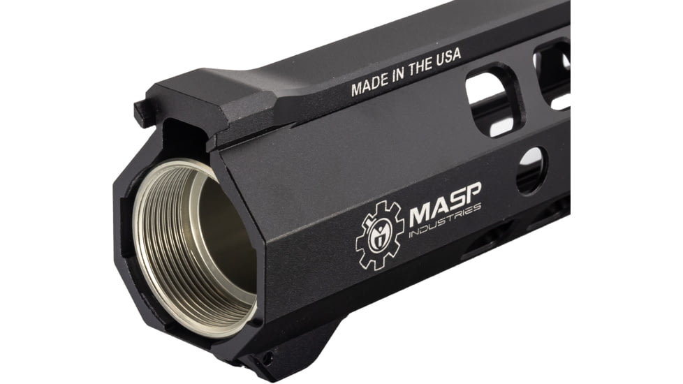 MASP Industries Alpha AR-15 Handguard, 13.1in, Black, MASPALHG131BLK