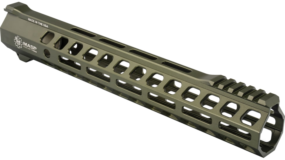 MASP Industries Alpha AR-15 Handguard, 13.1in, OD Green, MASPALHG131ODG