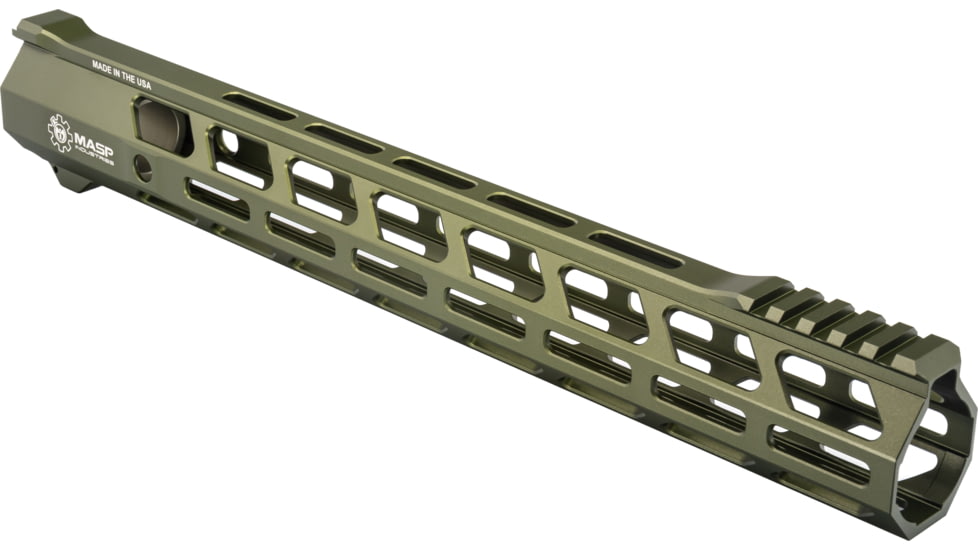 MASP Industries Bravo AR-15 Handguard, 15'', OD Green, MASPALHG15ODG