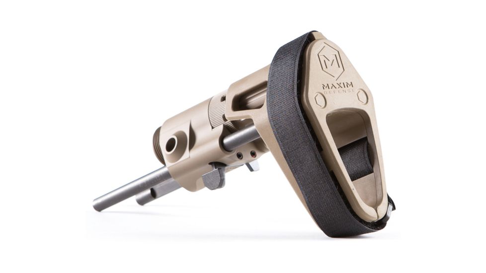 Maxim Defense Industries CQB Pistol - PDW Brace for AR15, Standard Buffer/Spring, 3.3 oz, FDE, MXM-47545