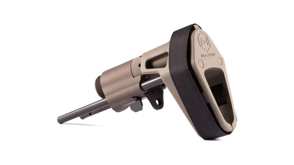 Maxim Defense Industries PDW Brace for AR-15, Standard Buffer/Spring, 3.3 oz, FDE, MXM-47525