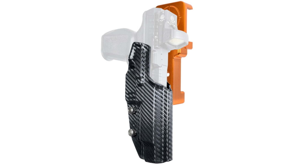 Maxtor Tactical Alloy Competition OWB Holster, H&amp;K VP9L, Right, Carbon Fiber/Orange, ACHOR-VP9L-CF