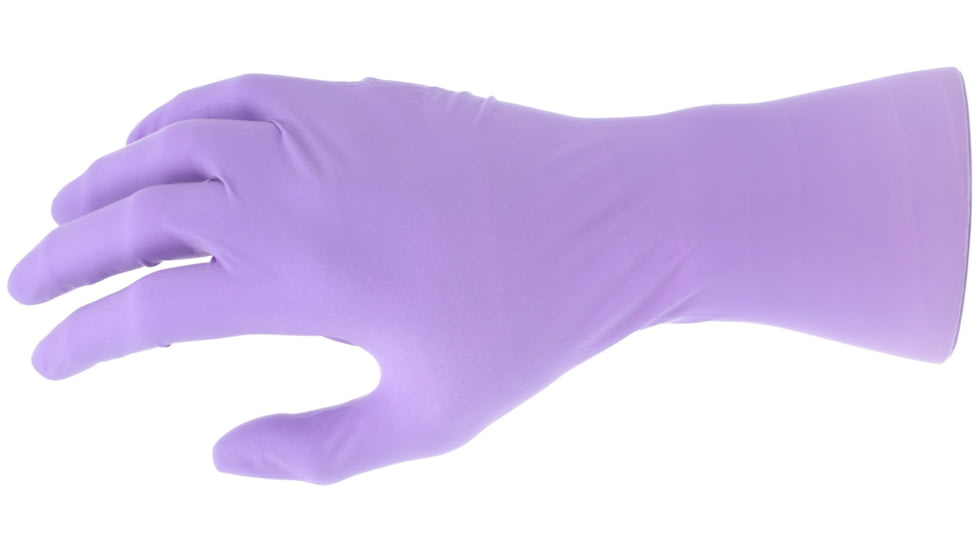 MCR Safety ChemTech Tri-Polymer Blended Disposable Gloves, Powder Free Industrial Food Service Grade, Nitrile Neoprene and Latex Polymers, 12in Length, 6 mil Thickness, Lilac, X - Large, 7036XL