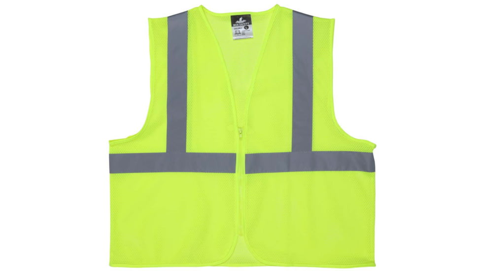 MCR Safety Class 2 Mesh Lime Safety Vest - V2CL2MLZS