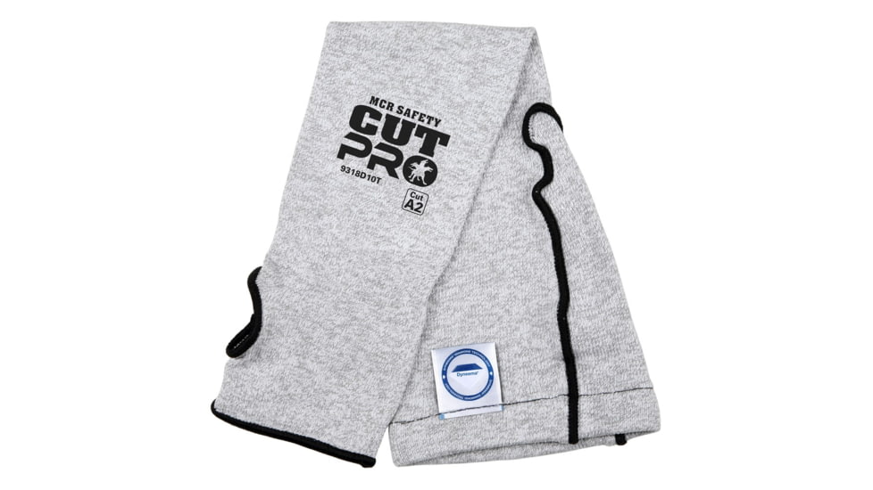 MCR Safety Cut Pro 10 Gauge Dyneema Cut Resistant Sleeves with Thumbslot, 18in Length, Upper Arm Gusset, Gray, One Size, 9318D10T