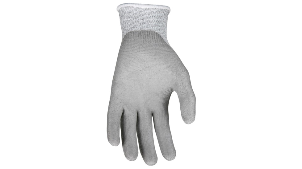 MCR Safety Cut Pro 13 Gauge HyperMax Shell, Cut, Abrasion and Puncture Resistant Work Gloves, PU Coated Palm and Fingertips, Gray/Salt and Pepper, Large, 92743PUL