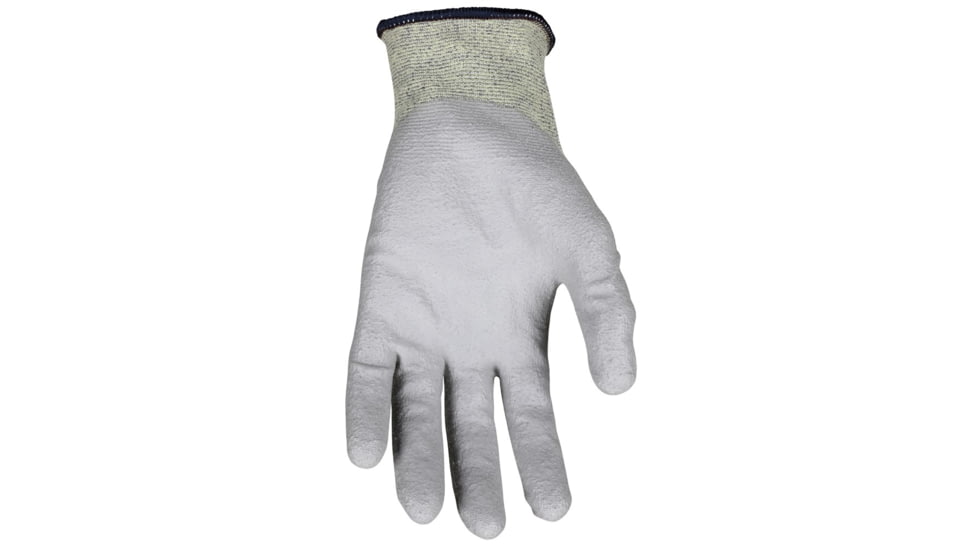 MCR Safety Cut Pro 18 Gauge ARX Aramid Shell Cut, Abrasion and Puncture Resistant Work Gloves, PU Coated Palm and Fingertips, Gray/Green, Medium, 9828PUM