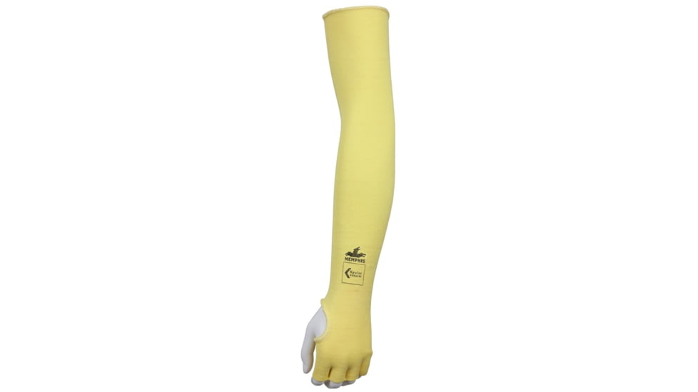 MCR Safety Cut Pro Double Ply DuPont Kevlar Cut Resistant Sleeves w/Thumb Slot &amp; Bar Tacked Fingers - Mens, 23 x 3 1/4in, 9373B