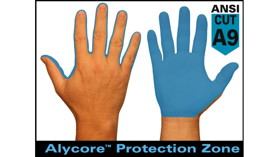 MCR Safety Cut Pro Mechanics Cut and Puncture Resistant Work Gloves, Synthetic Leather Palm and Fingers, Palm Lined with Alycore, Black/Hi-Vis Lime, Medium, ML300AM