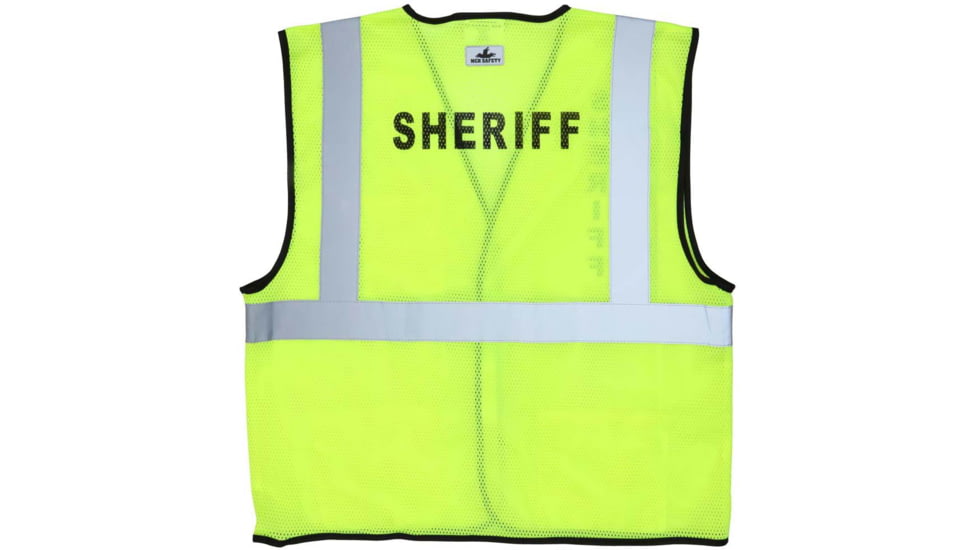 MCR Safety Hi Vis Reflective Lime Safety Vest - VCL2MLSHFM