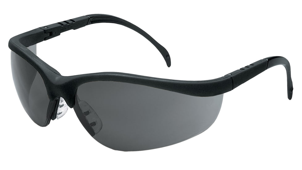 MCR Safety Klondike KD1 Series Safety Glasses, Anti-Fog Coating, Adjustable Temple Length, Gray, One Size, KD112AF