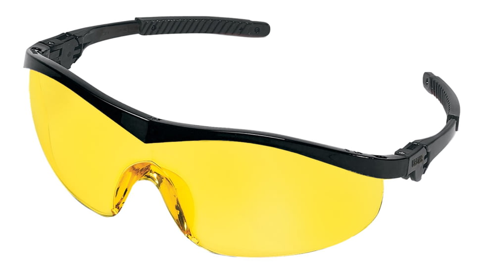 MCR Safety ST1 Series Safety Glasses, Non-Slip Temple Grips, Amber, One Size, ST114