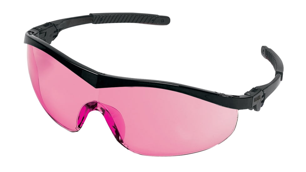 MCR Safety ST1 Series Safety Glasses, Non-Slip Temple Grips, Vermillion, One Size, ST11V