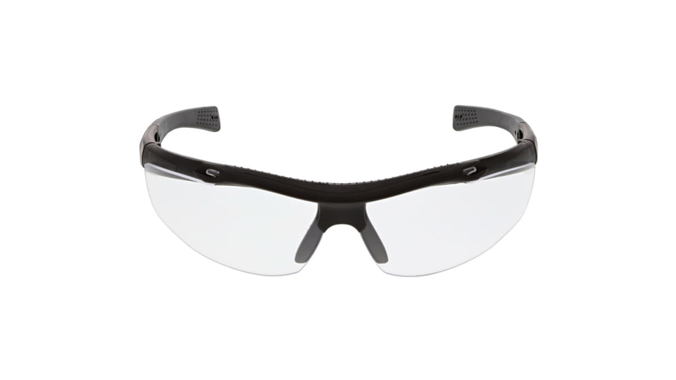 MCR Safety Tier1 T122 Tactical Gear Safety Glasses, Matte Black Frame, Clear MAX6 Superior Anti-Fog Lens, One Size, T12210P