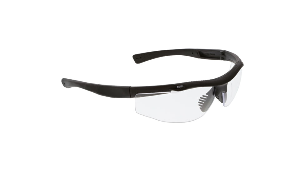 MCR Safety Tier1 T122 Tactical Gear Safety Glasses, Matte Black Frame, Clear MAX6 Superior Anti-Fog Lens, One Size, T12210P