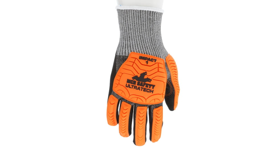 MCR Safety UltraTech Mechanics Gloves, Cut Pro 13 Gauge HyperMax Shell with Sandy Nitrile Foam Palm and Fingertips, Black/Salt and Pepper, Large, UT1952L