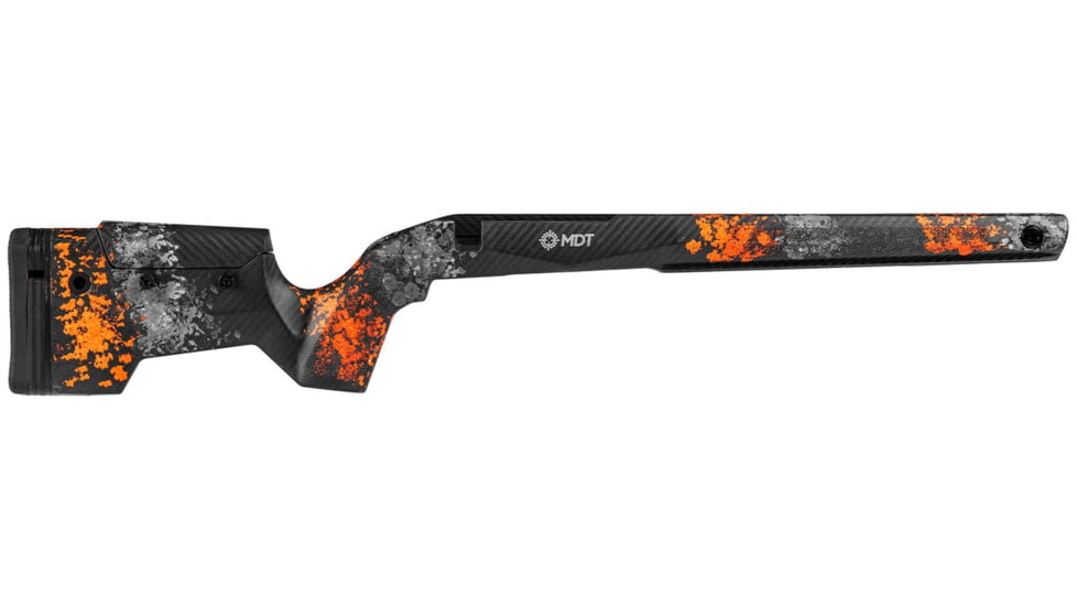 MDT CRBN Stock Chassis Base, Remington 700, Right Hand, Hunter Orange and Grey, 109559-HOG