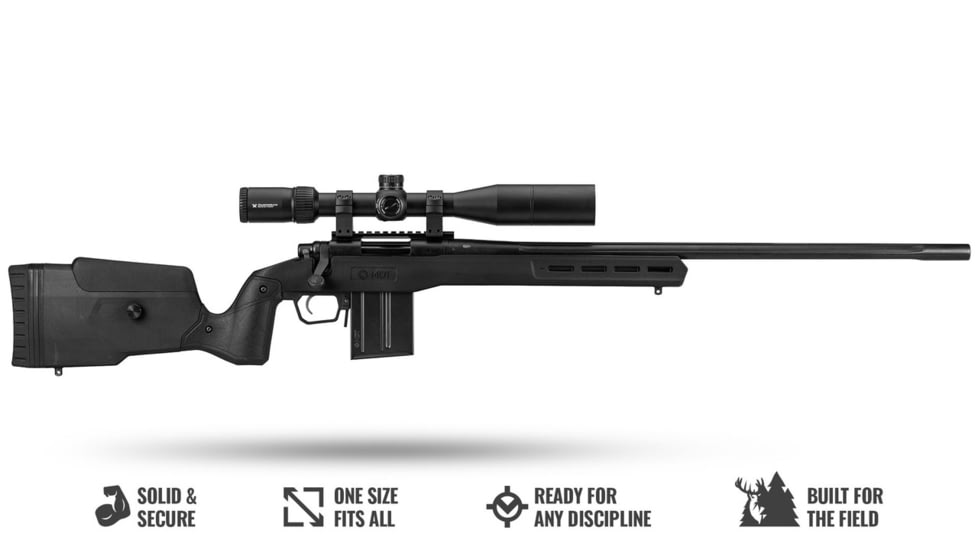 MDT Field Stock Chassis, Ruger American, Short Action, Right Hand, Black, 106232-BLK