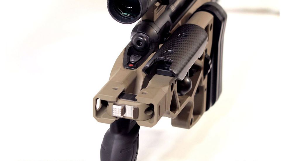 MDT Folding Skeleton Rifle Stock for ESS Chassis, FDE 103452-FDE