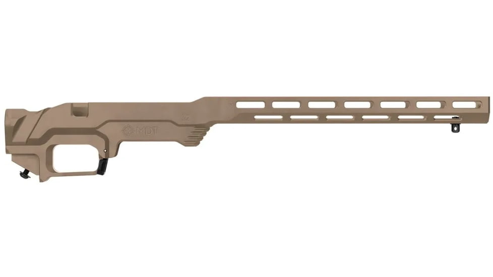 MDT LSS-XL Gen2 Chassis, Savage Model 10/11/12/16, Short Action, Fixed Stock Interface, M-LOK, FDE, 103355-FDE