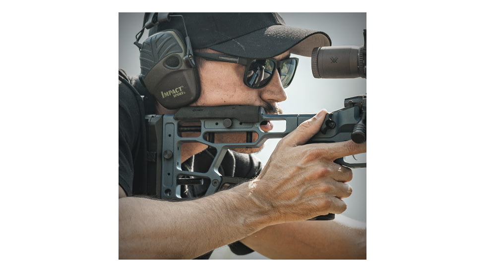 MDT Remington 700 ACC Elite Short Action Chassis System, Left Hand, Blue, 106802-TBL