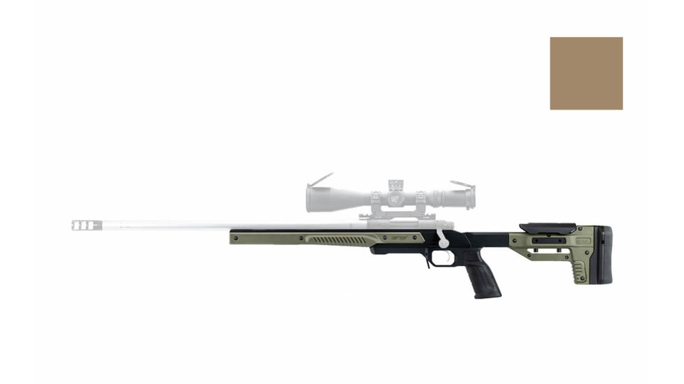 MDT Savage Oryx Rifle Chassis, Short Action, Left Hand, Flat Dark Earth, 109690-FDE