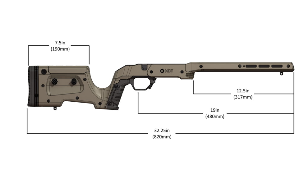 MDT Remington Model 783 Short Action XRS Chassis System, FDE, Right Hand, 104688-FDE