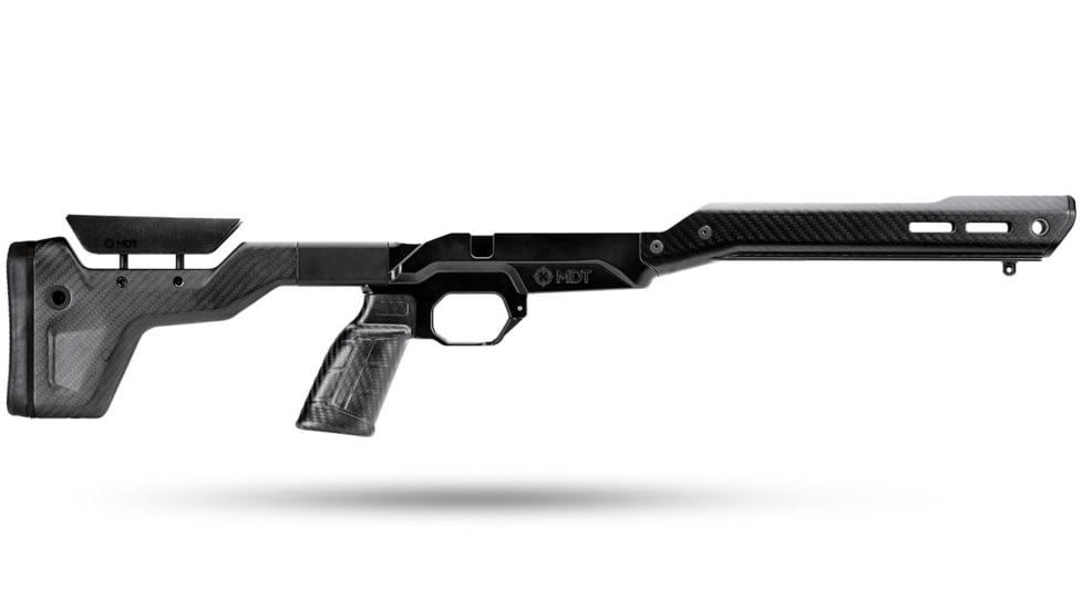 MDT Tikka T3 HNT-26 Folding ARCA Rifle Chassis,Short Action, Right, Black Carbon Fiber, 106137-BCF