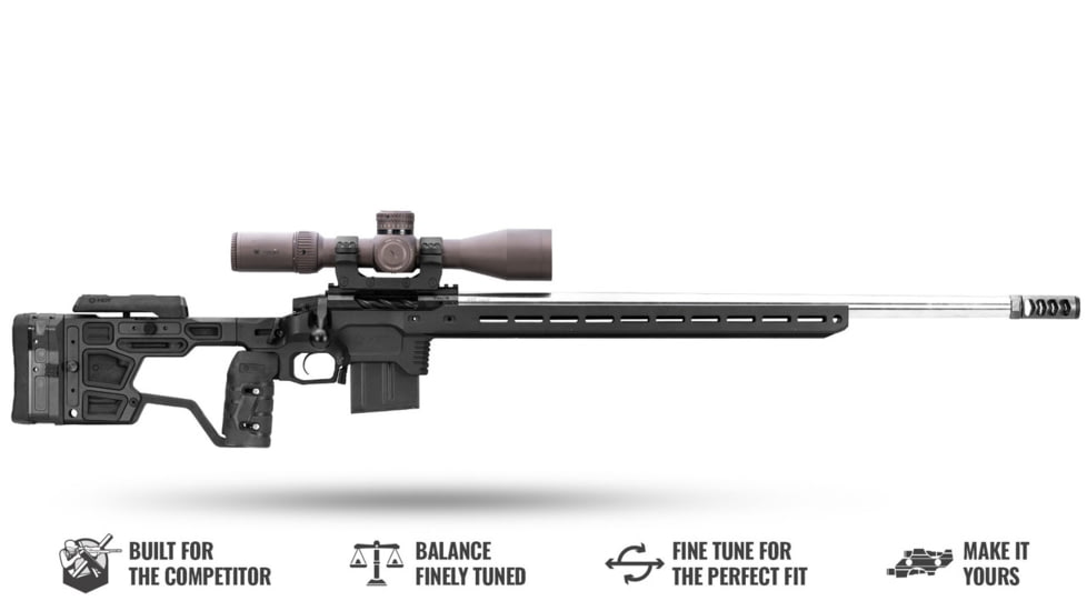 MDT Remington 700 ACC Elite Chassis System, Long Action, Right Hand, Black, 106828-BLK