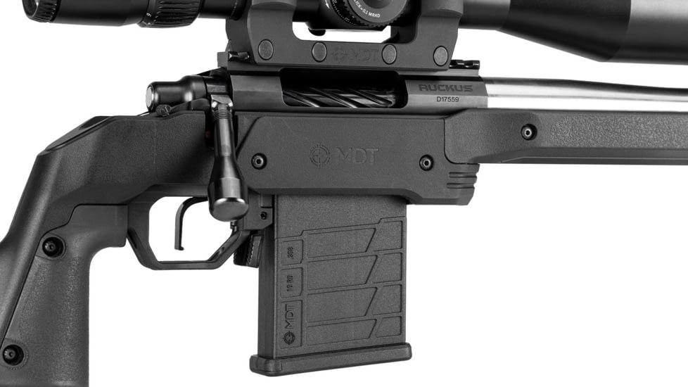 MDT XRS, Rifle Chassis, Ruger American Short Action, Matte Finish, Black, 105345-BLK