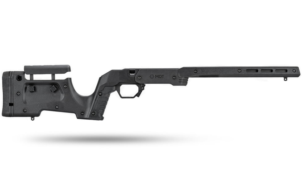 MDT XRS, Rifle Chassis, Ruger American Short Action, Matte Finish, Black, 105345-BLK