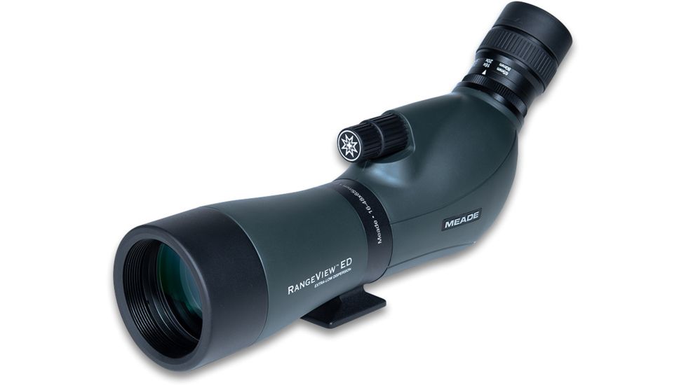 Meade RangeView Spotting Scope, 16-48x65mm, BK-7 Porro Prism, ED Glass, Green/Black, 146000