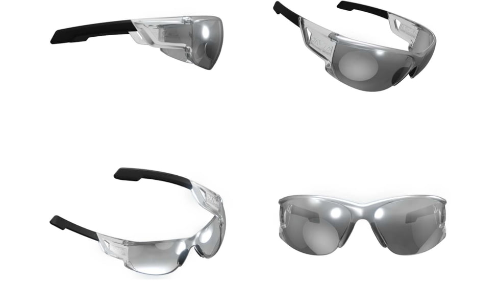 Mechanix Wear Type-N Safety Glasses, Black Frame with Silver Lens VNS-11AD-PU