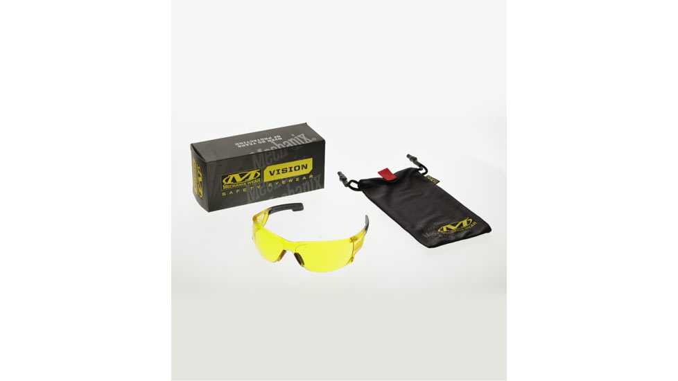 Mechanix Wear Vision Type-N Safety Glasses, Amber/Black, One Size, VNS-30AC-BU