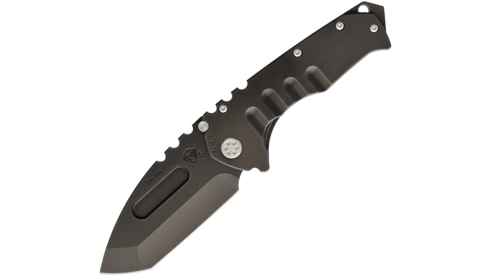 Medford Praetorian Framelock Folding Knife, 3.75 black PVD coated S35VN stainless tanto blade, Black PVD coated stainless handle, MK012SPT-30PV
