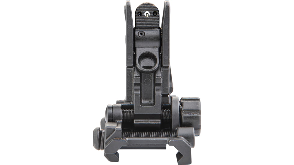 Meprolight FABS - Flip Back Up Rifle Sights - Aluminium -Blank Rear-Green Front, Black Body, Black, 405100