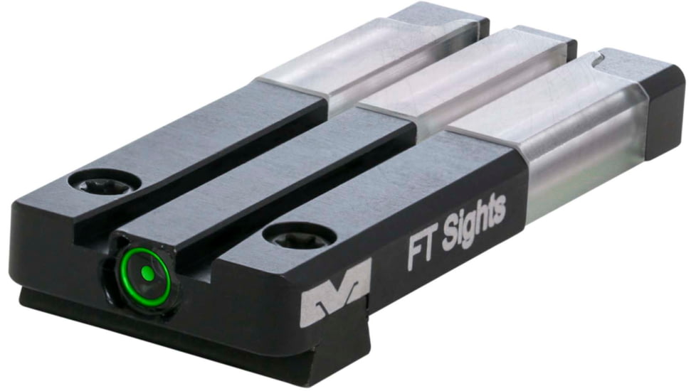Meprolight FT Bullseye Tritium Self-Illuminated Rear Night Sight, Masada, Green, 0631123108, 631123108