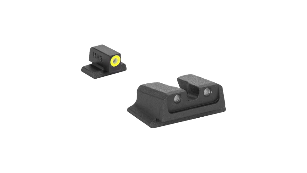 Meprolight Highly Visible Day/Night Self-Illuminated Fixed Set for S&amp;W M&amp;P, Green/Yellow, 0417663121, 417663121